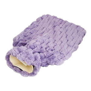 W�rmflasche Bettflasche W�rmkissen Pl�schbezug 1,5L 31x20cm Lila