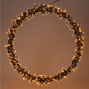 T�rkranz 400 LED Tischdekoration LED Kranz 48cm IP44 Au�enbeleuchtung