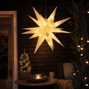 3D LED Stern zum H�ngen Weihnachtsbeleuchtung DIA 100cm Au�en IP44