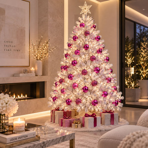 12tlg Weihnachtskugel Christbaumkugeln Baumkugel Set Pink 6cm