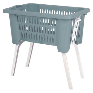 W�schekorb W�schesammler klappbaren F��en B60xL40xH28/58cm Mintgr�n