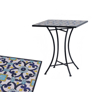 Outdoortisch Mosaiktisch Gartentisch Bistrotisch Tisch 61x61xH70cm