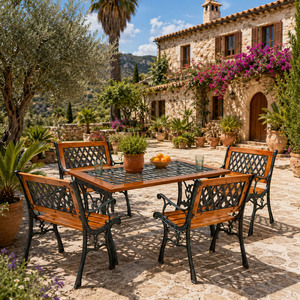 5tlg Gartengarnitur Gartenm�bel Outdoorm�bel Gusseisen Wetterfest