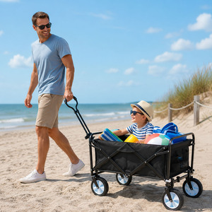 Premium Faltbarer Bollerwagen Transportwagen Handwagen Gartenwagen