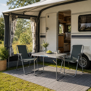 3tlg Campingm�bel Set Outdoorm�bel Camping Alu L70xB50xH59cm Anthrazit