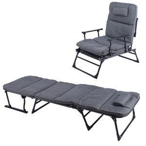 2 in 1 Gartenliege Sanit�tsliege G�stebett und Relaxsessel mit Polster
