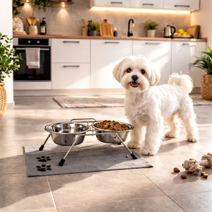 Hundenapf / Fressnapf / Futternapf 10cm Edelstahl Tiernahrung 2x10cm