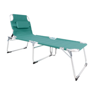 XXL Aluminium Gartenliege Sonnenliege Liege Kissen L200xB70cm