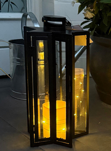 Laterne Gartenlaterne Windlicht Sternform Metalllaterne H41cm