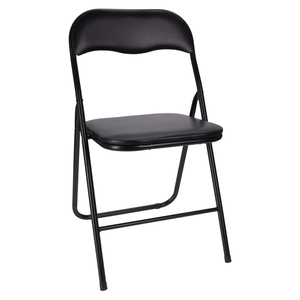 Klappstuhl PU-Lederpolsterung klappbar & stabil Stahlgestell