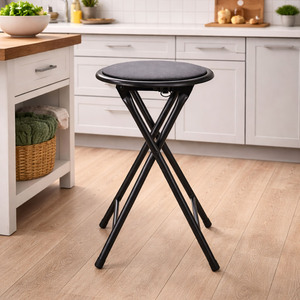 Klapphocker Klappstuhl K�chenhocker Hocker Sitzhocker Schwarz 30cm