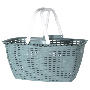 Tragbarer  Einkaufskorb W�schekorb W�schesammler Henkel 23 Liter Gr�n