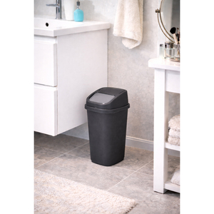 Waste Bin M�lleimer Kosmetikeimer Bad Schwingdeckel 5L Anthrazit
