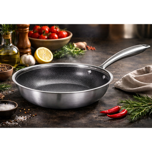 Edelstahl Wok Bratpfanne 28 cm Keramik Antihaft alle Herdarten