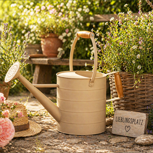 Deko Gie�kanne Blechkanne Metallkanne Dekokanne Hellbraun 3,5 Liter