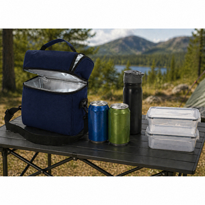 4tlg K�hltasche Lunchbox K�hlbox Wandern Freizeit Angeln Festival Blau