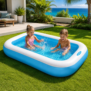 Planschbecken 166x100x25cm Aufblaspool Gartenpool f�r Kinder 