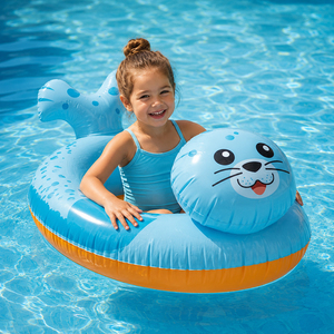 Aufblasbar Robbe Schwimmtier Schwimmboot L107xB76x40cm 