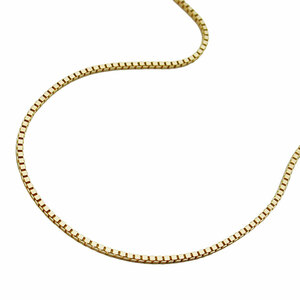 Halskette gold 375 Venezianer Kette, 42cm, Venezianer-Kette, 9 Kt GOLD 