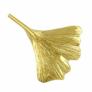 Ginkgobrosche gold Brosche, 30 mm Ginkgoblatt, 9 Kt GOLD 375