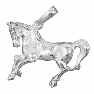 Silberner Anhnger Einhnger PFERD massiv Mustang Kettenanhnger Silber 925 