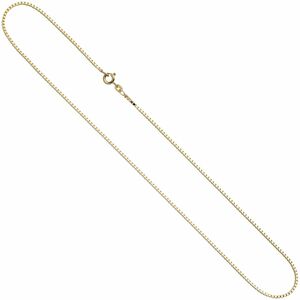 Kette Venezianerkette 333 Gelbgold 0,7 mm 42 cm Gold Kette Halskette Federring
