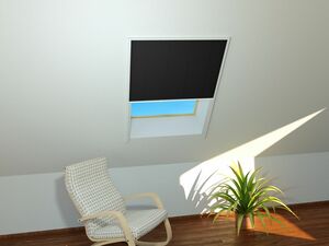 Sonnenschutz-Dachfenster-Plissee 110 x 160 cm in Wei - Plissee in schwarz