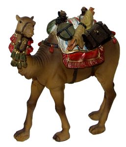 Krippenzubehör Kamel mit Gepäck und Sattel für Weihnachtskrippe Krippe Krippen