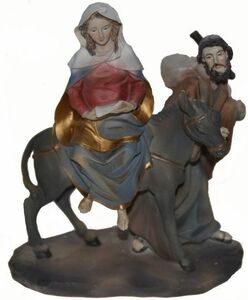 Maria und Josef auf dem Weg nach Bethlehem Krippe Weihnachtskrippe Krippenstall Krippenzubehr