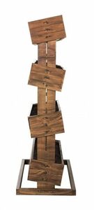 vertikales Hochbeet Pflanztisch Kruterbeet Echtholz wei lackiert mit 4 beweglichen Ksten