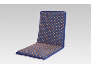 Doppelstuhlkissen Sitzkissen mit Lehne blau-bunt 80 x 37 cm Schurwolle