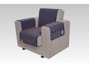 Armlehnen- und Sesselschoner Set mit 2 Taschen MALI Farbe: blau-bunt Schurwolle