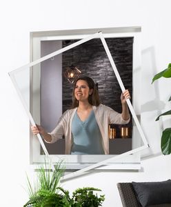Alu-Fensterbausatz Fliegen-gitter Insekten-schutz 3.0 130 x 150 cm alu wei