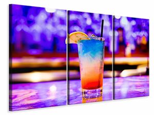 Leinwandbild 3-teilig Bunter Cocktail
