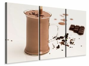 Leinwandbild 3-teilig Ssser Schokoladen Smoothie