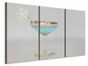 Leinwandbild 3-teilig Winter Cocktail