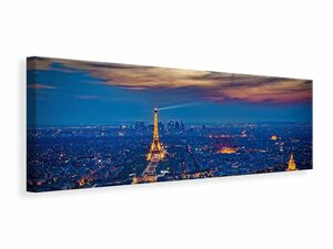 Leinwandbild Panorama Der Eiffelturm in Frankreich
