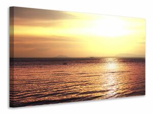 Leinwandbild Sonnenuntergang an der See
