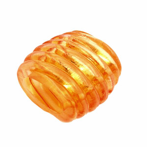 Tuchring 35x34x23mm Spirale Kunststoff orange-transparent glnzend - 10 Stck