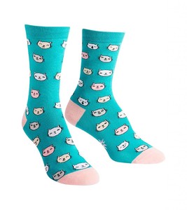 Sock it to me - Feline Fine - lustige Damen Socken mit Katzen Damen Gr.39-42 One Size