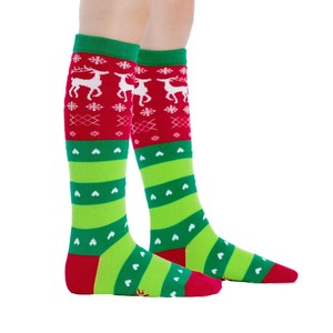 Sock it to me - Tacky Holiday Sweater - lustige Kinder Socken lang Weihnachten Gr.30-35 One Size