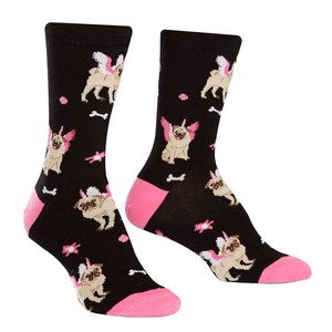 Sock it to me - Damen Socken - Pugasus- lustige Damen Socken, happy socks Hund mit Flgeln und Einhorn Gr.36-42 One Size