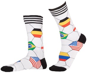 Fuball Socken mit Deutschlandfahne Sock it to me Herren Socken Kick it - lustige Herren Socken mit Fuballflaggen Gr.42-47 One Size
