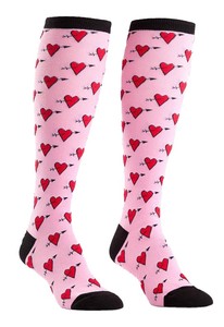Herz f�r Verliebte Sock it to me Hearts - lustige Damen Str�mpfe zum Valentinstag Gr.39-42 One Size