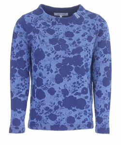 PIECE OF BLUE Pullover indigo Blumen Muster 100% Baumwolle - Nachfolger von Blue Willis Gr.S, Gr.M, Gr.L, Gr.XL, Gr.XXL