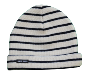 Saint James M�tze  Fischerm�tze Beanie blau wei�  Unisex Einheitsgr��e 100% Wolle