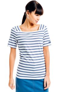 Saint James Da. Shirt Jersey d�nn wei� blau maritimes Shirt