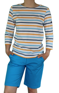 Saint James Da. Shirt gestreiftes maritimes Bretagne Shirt 100% Baumwolle