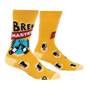 Sock it to me - Herren Socken  Brew Master Barumeister Bier Prost - lustige Herren Socken zum Bier trinken Gr.42-47 One Size