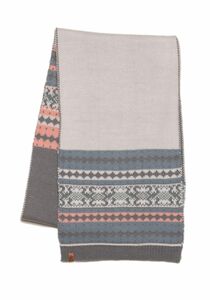 Brakeburn Damen Strickschal natur beige Schal Strick kuschelweich Norwegermuster